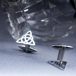 Tangula Vintage Celtic Knot Cufflinks Stainless Steel Mens Viking Amulet Jewelry