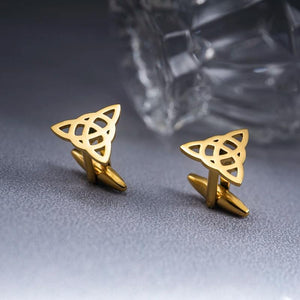 Tangula Vintage Celtic Knot Cufflinks Stainless Steel Mens Viking Amulet Jewelry