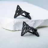 Tangula Vintage Celtic Knot Cufflinks Stainless Steel Mens Viking Amulet Jewelry