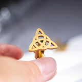 Tangula Vintage Celtic Knot Cufflinks Stainless Steel Mens Viking Amulet Jewelry