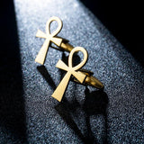 Tangula Ankh Cross Cufflinks Vintage Egypt Key of Life Amulet Jewelry
