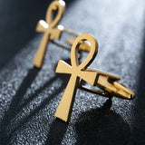 Tangula Ankh Cross Cufflinks Vintage Egypt Key of Life Amulet Jewelry