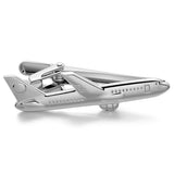 Personalized Men's Tie Clip with Airplane Design