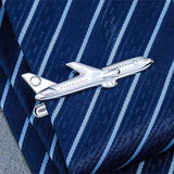 Personalized Men's Tie Clip with Airplane Design