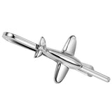 Personalized Men's Tie Clip with Airplane Design
