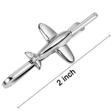 Personalized Men's Tie Clip with Airplane Design