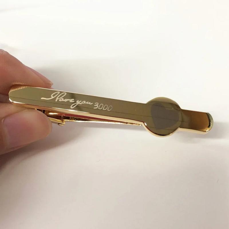 I Love You 3000 Laser Engraver Metal Tie Clip