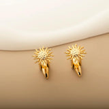 Tangula Vintage Sun Totem Cufflinks Stainless Steel Men's Cufflinks
