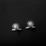 Tangula Vintage Sun Totem Cufflinks Stainless Steel Men's Cufflinks