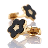 Golden Groom Cufflinks Flower Style Buttons Father Birthday's