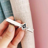 3 Degree Freemason Tie Clip Masonic Men's Neck Bar Clasp Metal