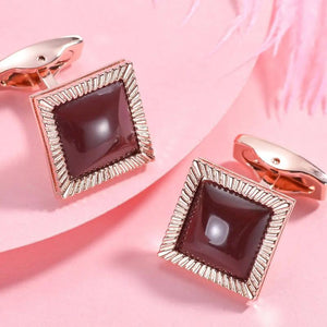 Square Crystal Cufflinks - Gift Suit Accessories