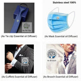 Aromatherapy Aroma Locket Face Clip Diffuser Tie Clips Cufflinks Brooch