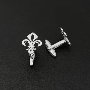 Vintage Lily of the Valley Buckle Cufflinks Stainless Steel Hollow Jewelry