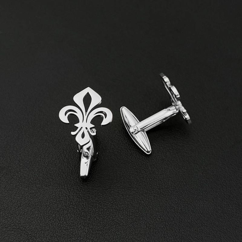 Vintage Lily of the Valley Buckle Cufflinks Stainless Steel Hollow Jewelry