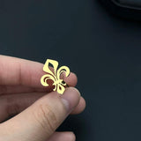 Vintage Lily of the Valley Buckle Cufflinks Stainless Steel Hollow Jewelry