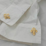 Vintage Lily of the Valley Buckle Cufflinks Stainless Steel Hollow Jewelry