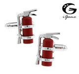 Fire Extinguisher Cuff Links Red Copper Gift For Fireman