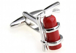 Fire Extinguisher Cuff Links Red Copper Gift For Fireman