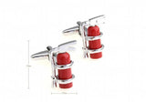 Fire Extinguisher Cuff Links Red Copper Gift For Fireman