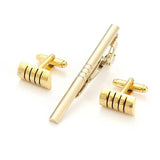 Copper Tie Clips & Cufflinks Wedding Set