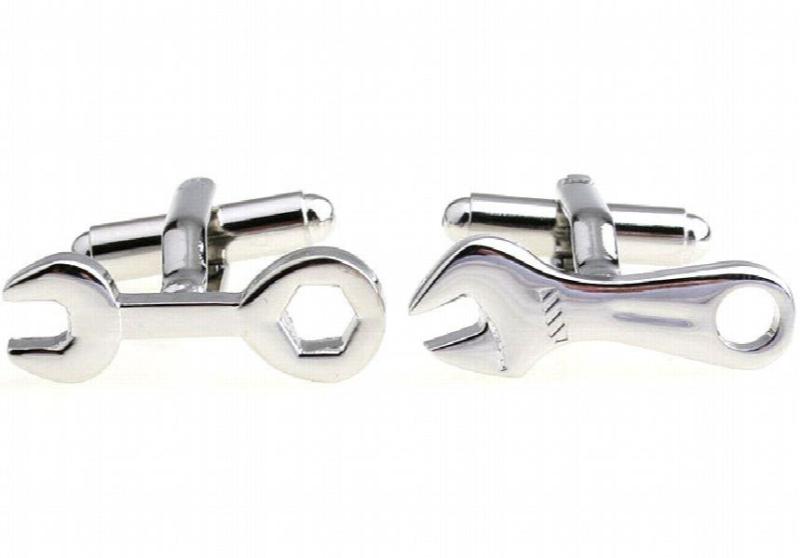 Silver Spanner Cufflinks Copper Material Wholesale & Retail