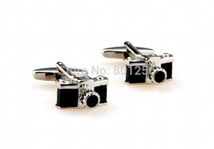 Black/White Camera Novelty Cufflinks Copper Material Wholesale