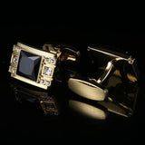 Men's Crystal Inlaid Cufflinks for Business and Parties