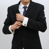 Men's Crystal Inlaid Cufflinks for Business and Parties