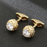 Crystal Zircon Cufflinks and Sleeve Studs Set