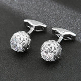 Crystal Zircon Cufflinks and Sleeve Studs Set