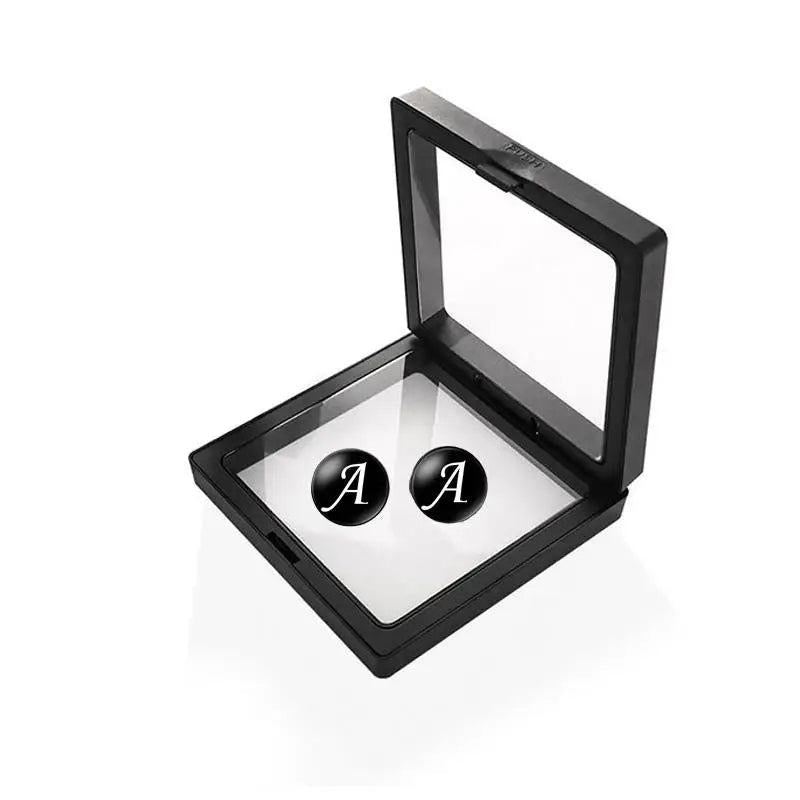 Men Cufflinks A-Z Alphabet Cuff Button Business Cufflinks