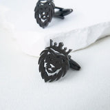 Hip Hop Crown Lion Cufflinks Stainless Steel Men Punk Animal Cufflinks