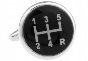 Car Gear Cufflinks Wholesale&retail Black/White Copper Gift For Men