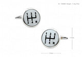 Car Gear Cufflinks Wholesale&retail Black/White Copper Gift For Men