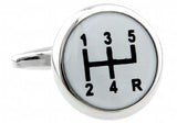 Car Gear Cufflinks Wholesale&retail Black/White Copper Gift For Men