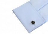 Car Gear Cufflinks Wholesale&retail Black/White Copper Gift For Men