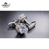 Drum Shape Round Zircon Shirt Cufflinks Gift