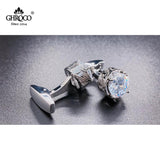 Drum Shape Round Zircon Shirt Cufflinks Gift