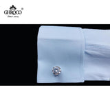 Drum Shape Round Zircon Shirt Cufflinks Gift