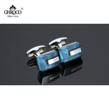 Epoxy Square Cufflinks for French Cuff Shirt Business & Wedding Gift
