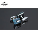 Epoxy Square Cufflinks for French Cuff Shirt Business & Wedding Gift