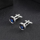 Round Rhinestone Cufflinks Shirt Accessories - Gift for Men