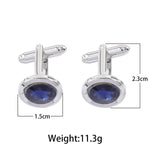 Round Rhinestone Cufflinks Shirt Accessories - Gift for Men