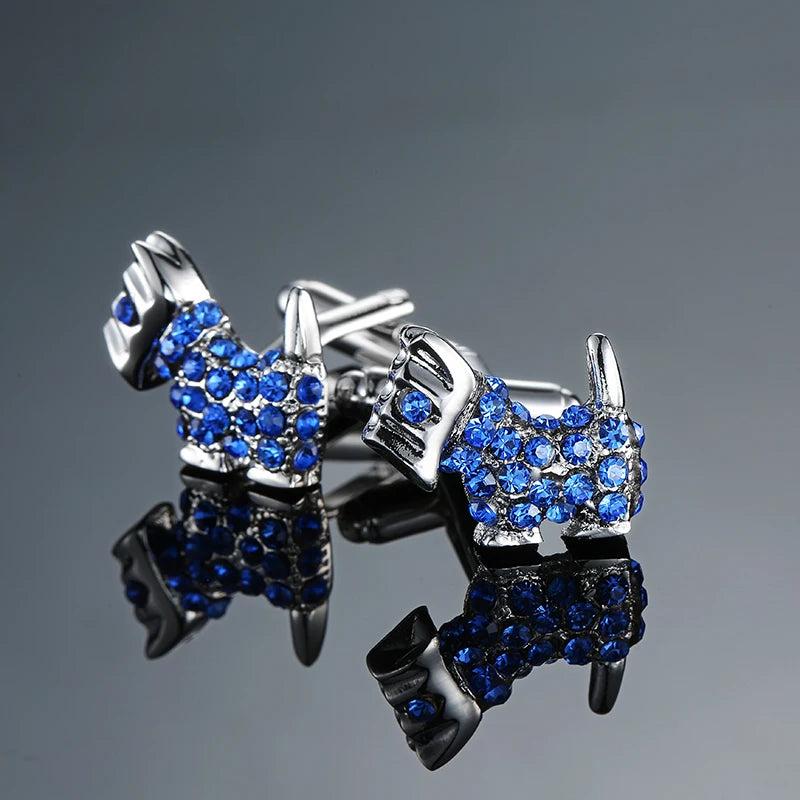 C-MAN Animal Crystal Cufflinks French Wedding Shirt Accessories