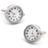 Men's Cufflinks Watch With Silver Copper Cuff Links