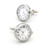 Men's Cufflinks Watch With Silver Copper Cuff Links