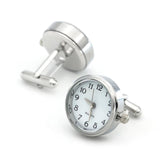 Men's Cufflinks Watch With Silver Copper Cuff Links