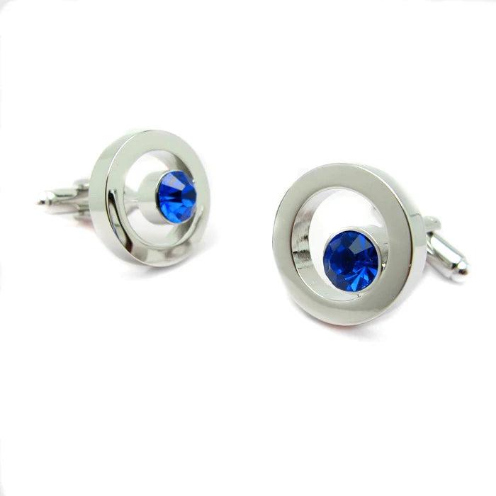 C-MAN Crystal cufflink for mens cuff buttons High Silvery Jewelry