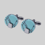 Green Grain Stone Cufflinks French Business Crystal Button